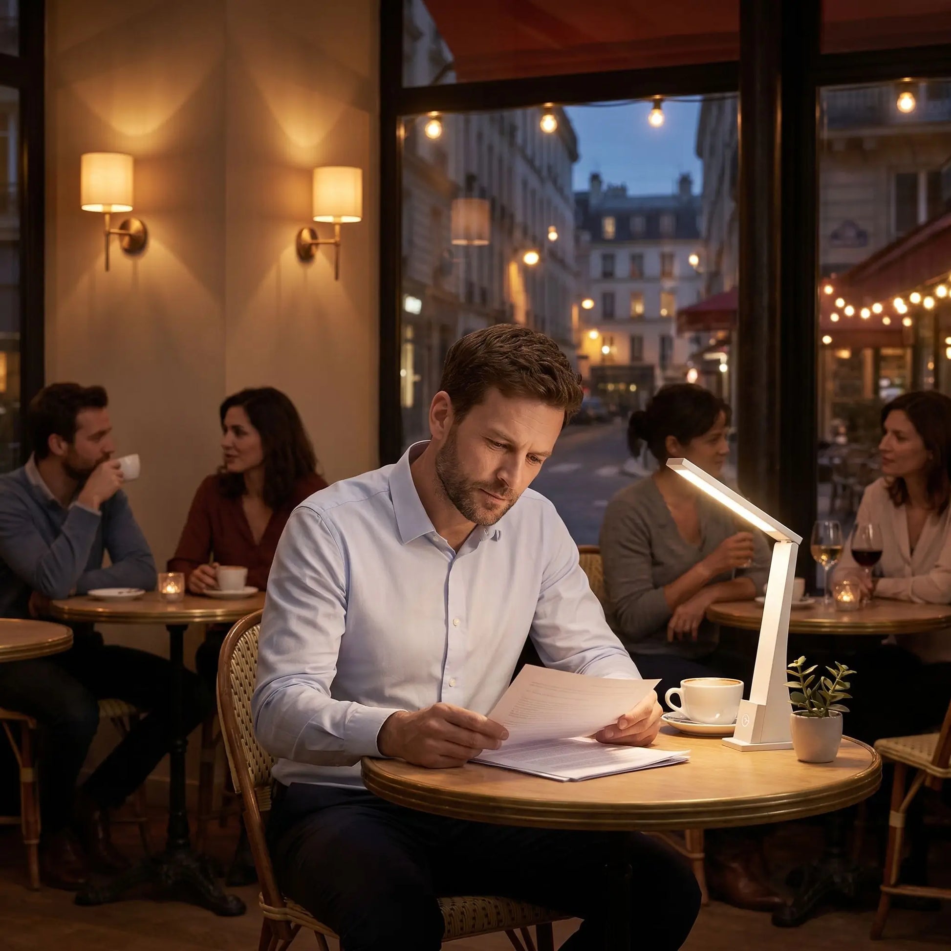 Lampe de bureau compact portable pour travailler au café et partout
