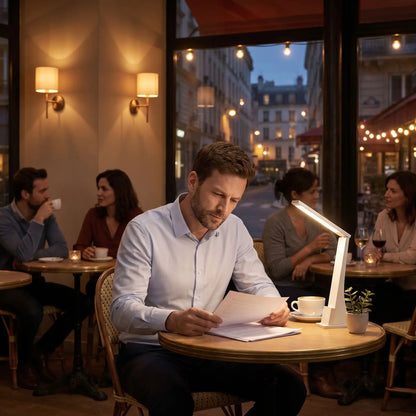 Lampe de bureau compact portable pour travailler au café et partout