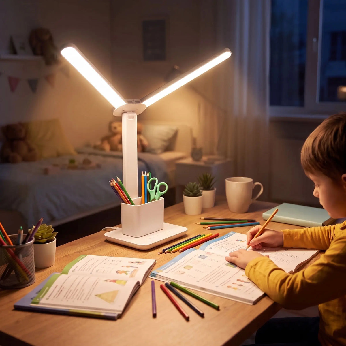 Lampe de bureau compacte libere espace pour travailler