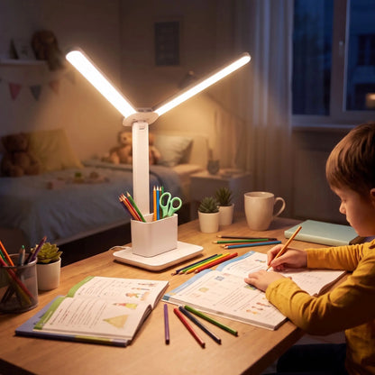 Lampe de bureau compacte libere espace pour travailler