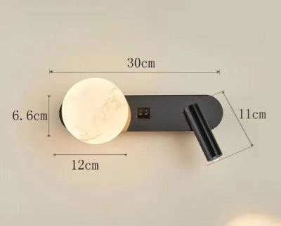 applique murale avec interrupteur noir