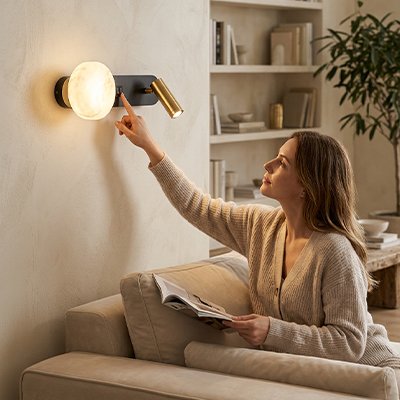 Applique murale avec interrupteur pour chaque lampe led