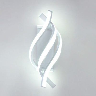 applique murale couloir Design Spiral LED blanche