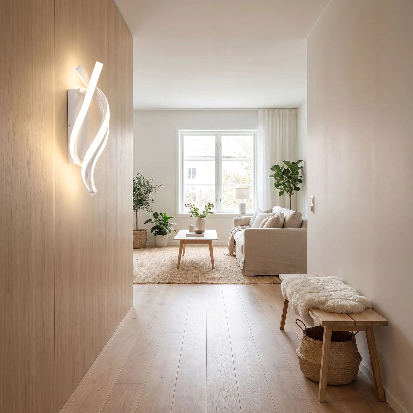 applique murale couloir lumiere douce accueillante