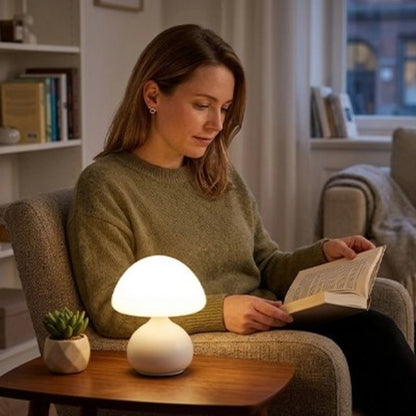 lampe champignon ambiance ideale pause detente lecture