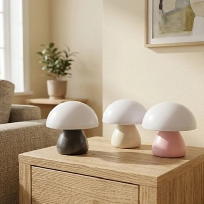 lampe champignon noir elegant jaune lumineux rose delicat s integre partout